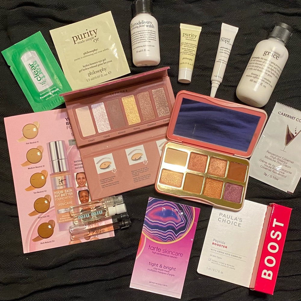 BUNDLE: Too Faced & Philosophy - Lot of Small Palette & Travel Size Products